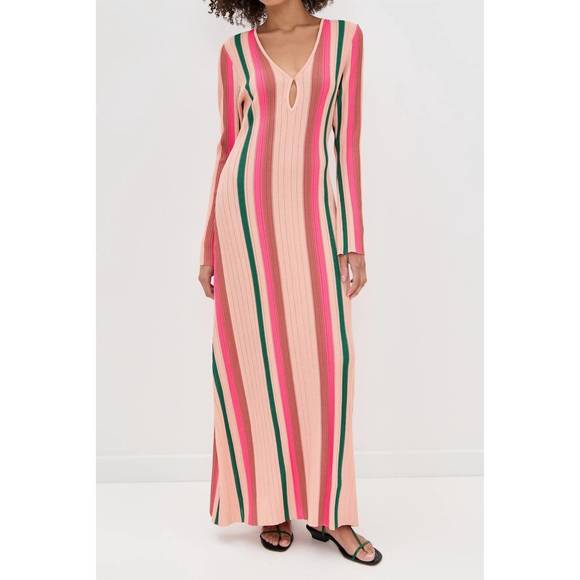 NEW ESSENTIAL ANTWERP hiscape knitted dress in combo nude hazelnut - Picture 1 of 5